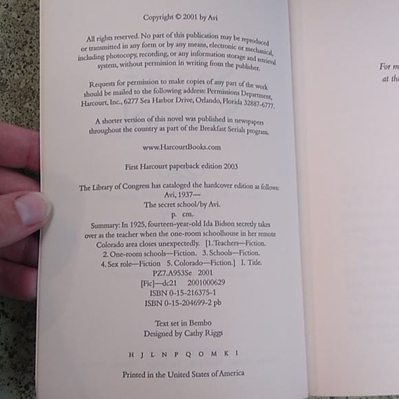 👩Secret School Avi Junior Chapter Historical Fiction Book Homeschool Classroom - Picture 6 of 7